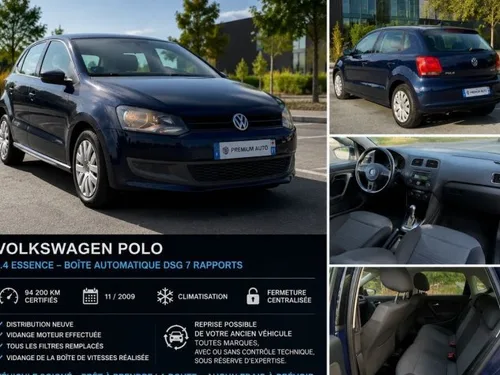 Volkswagen Polo 1.4 ESSENCE BOÎTE AUTOMATIQUE Dsg 7 vitesse