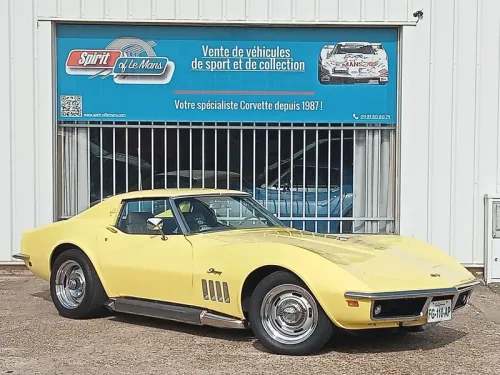 Chevrolet Corvette Stingray 1969 C3, coupe t-top. V8 5.7L/BVA. En stock au Mans