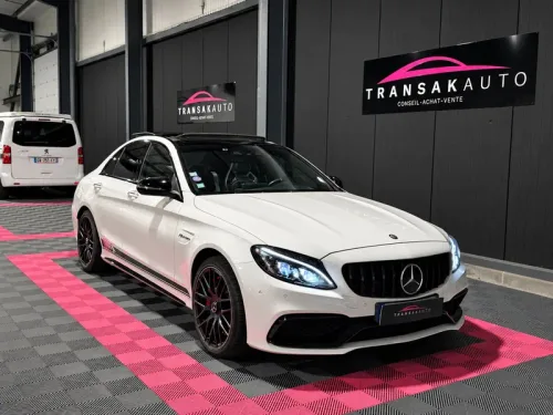 MERCEDES-BENZ CLASSE C 63 s AMG 4.0 V8 BITURBO 510 CH 7G-SPEEDSHIFT + 2016 + ENTRETIEN COMPLET MERCEDES + PACK SON BURMESTER + TOIT OUVRANT + SIÈGES AMG PERFORMANCE CHAUFFANTS À MÉMOIRE