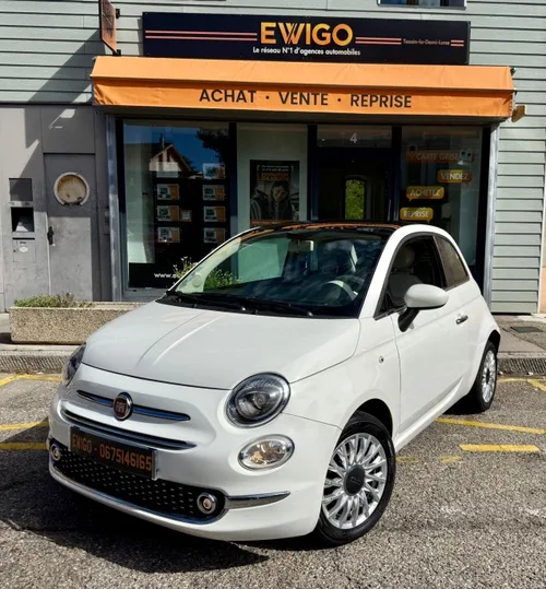 FIAT 500 1.2 69CH LOUNGE -TOIT PANORAMIQUE- CAR PLAY-GARANTIE