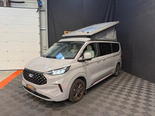 FORD TOURNEO CUSTOM CAMPEREVE CAP LAND 2.0 136ch L2H1 / 4pl / 1ERE MAIN / PANNEAU SOLAIRE / PACK READY